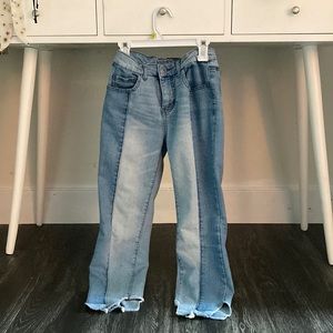 High Rise Skinny Colorblock Jeans